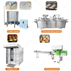 Équipement de boulangerie <span class=keywords><strong>MY</strong></span> : Machine à cupcakes, ligne de production de gâteaux anglais avec four - Product Image 3