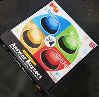 Bouton d'usine personnalisable pour le cadeau de compétition de Noël de nouveauté de jeu de fête Pro avec lumière et son d'alarme