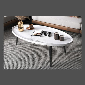 Precio barato escandinavo moderno mesa auxiliar de madera mesa de té para sala de estar bandeja redonda mesa de centro con pata de madera maciza - Product Image 4