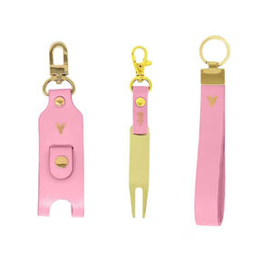 Marqueur de Balle de Golf Personnalisé de Luxe en Cuir de Veau Véritable Porte-Balles et Tees de Golf Ensemble Divot et Porte-clés - Product Image 2