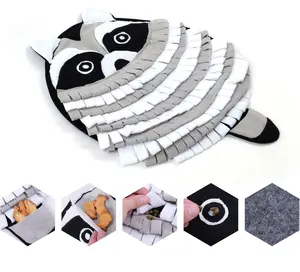 Cartoon Animals Raccoons Pets Sniffing Pads Dogs Rabbits Interactive Fun Rest Blankets Anti Slip Puzzle Food Storage