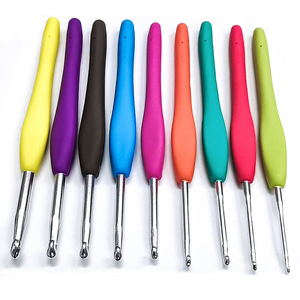 Ensemble de 9 crochets en silicone TPR et aluminium pour <span class=keywords><strong>tricot</strong></span> et <span class=keywords><strong>crochet</strong></span> - Product Image 2