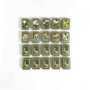 USA Stock,American Mahjong <strong>Set</strong> with 160 Tiles, Art Green Mahjong Tiles, Luxury Gaming <strong>Set</strong> American Mahjong Tiles, Hand-carved - Product Image 3