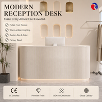 Comptoir de réception moderne pour salon de beauté, table de caisse, panneau de caisse pour boutique, armoire de caisse blanche