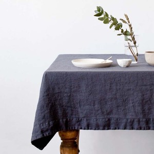 De luxe rectangulaire 100% Lin Gris Délavé Naturel lin <span class=keywords><strong>Nappe</strong></span> Pour Mariage - Product Image 5