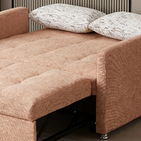 Sofa Bed Kain Lipat Tarik yang Dapat Disesuaikan, Furnitur Apartemen, Sofa Tidur untuk Penggunaan Sekolah & Hotel, Kursi Tunggal Luar Ruangan