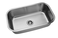 Évier de cuisine professionnel rectangulaire à montage sous plan en acier inoxydable, design moderne, surface brossée, sans robinet