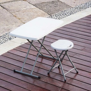 <span class=keywords><strong>Banc</strong></span> pliable <span class=keywords><strong>blanc</strong></span> avec cadre en métal, 1 <span class=keywords><strong>banc</strong></span> populaire américain et américain, facile à transporter, <span class=keywords><strong>petit</strong></span> tabouret rond et pliant - Product Image 6