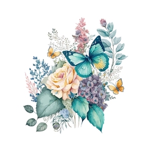 Autocollant floral décoratif <span class=keywords><strong>pour</strong></span> toilettes, papier adhésif, papillon, papier peint mural - Product Image 4