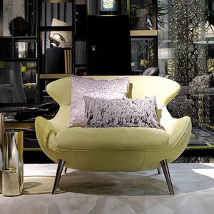 เก้าอี้โซฟาเดี่ยวหรูหราแบบอิตาลีเก้าอี้พักผ่อนขาโลหะพิมพ์ลายเสือดาวหรูหราสำหรับวิลล่าห้องนั่งเล่นหรูหรา - Product Image 5