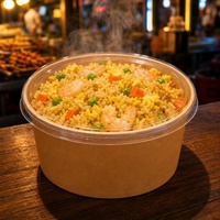 Bols en papier kraft pour la vente en gros de plats à emporter, bols jetables compostables biodégradables pour la restauration