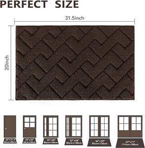 Моющиеся низкопрофильные впитывающие противоскользящие дверные коврики для входа в пол - Product Image 6