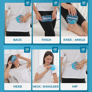 Almohadillas de refrigeración cuadradas reutilizables portátiles personalizables Gel suave Ecológico SAP Cooling Hand Ice Pack 1-2 horas para uso en fiambrera - Product Image 5