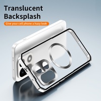 Étui de protection hybride magnétique en métal pour OnePlus 15, coque arrière en PC givrée transparente, antichoc