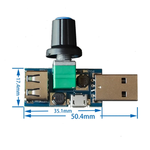 Régulateur de vitesse de ventilateur USB, régulateur de vitesse et de volume du vent, dissipation thermique, silencieux, multi-vitesses, bureau, dortoir, chevet, mini - Product Image 1