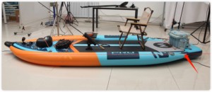 Kayak de pêche gonflable personnalisé de haute qualité 11 pieds pour 2 personnes, pliable avec siège, planche à pagaie SUP, planche à pagaie gonflable océanique 10'6" - Product Image 3