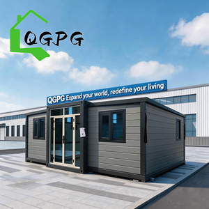 Maison préfabriquée à double aile extensible, maison préfabriquée en conteneur, <span class=keywords><strong>résidence</strong></span> modulaire portable de luxe, design personnalisé - Product Image 1