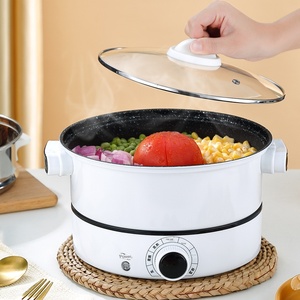 Detachable 3L Nonstick Electric Hot Pot Cooker Easy Clean Multi-Use Boil Cooking for Household Hotel Mechanical Control <b>Glass</b> - Product Image 1