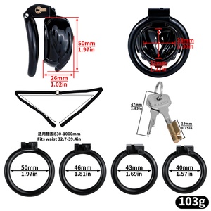 FRRK T-back Chastity Cage Fixed Strap Chastity Belt Sissy Anti-fall Adjustable Cock Cage Underwear Sex Toy for Men Wholesale - Product Image 5