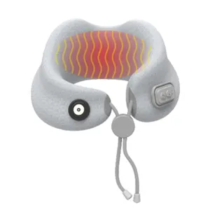 HT-PN010 无线电动揉捏 shiatsu 颈部按摩枕与热内置电池为便携式旅行家庭汽车办公室