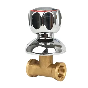 Factory Direct Sales Chrome Stop Valve Built-in Brass Float Valve Size 1/2" 3/4" 1" Female Thread With Zinc Handle