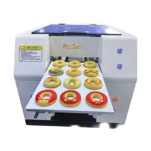 Zelfgemaakte A4 Maat 4 Kleuren Food Flatbed Printer Machine Rijstpapier Label Chocolade Eetbare Printer Cake Drukmachine