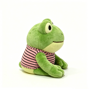 Peluche de rana, rana verde de peluche, rana con camiseta de peluche, juguete de rana, decoración de rana estilo cottagecore, regalo de peluche de animal - Product Image 6