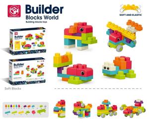 Bloques de Construcción Educativos de Animales de la Naturaleza, de Goma Suave con Partículas Grandes, 47 Piezas, para Niños y Niñas de <span class=keywords><strong>3</strong></span> Años - Product Image 1