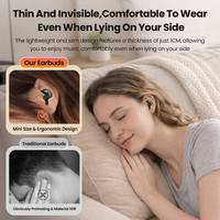 Écouteurs intra-auriculaires à conduction osseuse X55 TWS à affichage numérique, étanches IPX0, avec suppression du bruit et mode sommeil, vente chaude transfrontalière