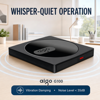 Lecteur de DVD externe USB C Aigo G100 prêt à être expédié, lecteur/graveur de CD/DVD portable pour ordinateur portable Mac, prise en charge OEM