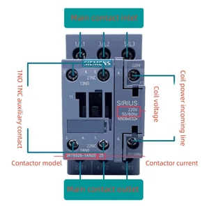 Contactor de CA <span class=keywords><strong>230</strong></span> V 50/60 HZ AC3 4 kW 400 V Contactos AUX 1 NA + 1 <span class=keywords><strong>NC</strong></span> 3 polos, Tamaño S0 Terminal de Tornillo - Product Image 4