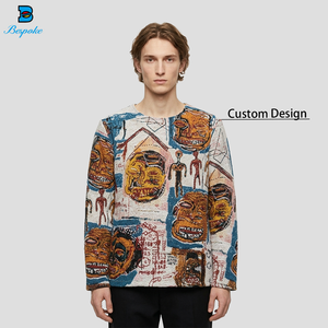 Pull Jacquard Tissé Style Streetwear Personnalisé pour Homme, Haut Tricoté à Manches Longues Motif <span class=keywords><strong>Graffiti</strong></span>, Coupe Oversize et Épaisse - Product Image 1