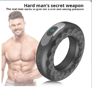 Silicone rung Vòng cho nam giới thủ dâm Grown người đàn ông thời gian trôi đi Vibrator thiết bị rung vòng khóa cho nam giới - Product Image 5