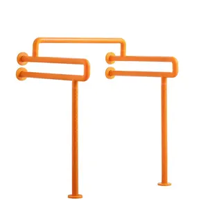 Bathroom toilet wall mounted U Shape Grab Bar Nylon and Stainless Steel Safety Grab Bar Anti Slip Support Rail Shower Grab Bar