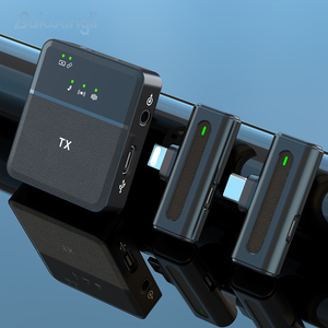 ไมโครโฟนไร้สายแบบหนีบปกเสื้อ SX8 พร้อมแผ่นกันลม ไมค์พกพาขนาดเล็กสำหรับบันทึกเสียง ไมโครโฟนแบบหนีบปกเสื้อขนาดเล็กสำหรับพอดแคสต์ ไลฟ์สตรีมมิ่ง และวิดีโอบล็อก - Product Image 5