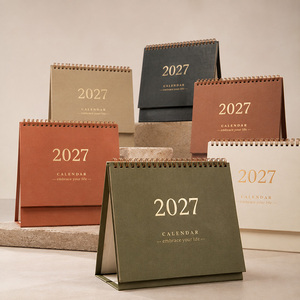 ปฏิทินตั้งโต๊ะปี 2027 แบบสั่งทำพิเศษ พิมพ์สีเต็มรูปแบบ เข้าเล่มแบบสันห่วง เหมาะสำหรับเป็นของขวัญส่งเสริมการขายขององค์กร พร้อมพิมพ์ภาพส่วนตัว - Product Image 1