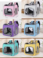 Sac à dos respirant pour animaux de compagnie avec fenêtre transparente et trous de ventilation supérieurs, idéal pour les promenades en parc et les sorties avec votre animal.