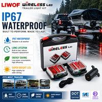 Kit de feux arrière LED sans fil standard SAE DOT, montage magnétique, feux de freinage et de clignotants, rechargeables pour camion, camping-car, remorque