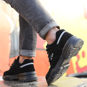 Chaussures de sécurité pour hommes en cuir, première couche en nubuck et daim de vache, pour le travail - Product Image 6