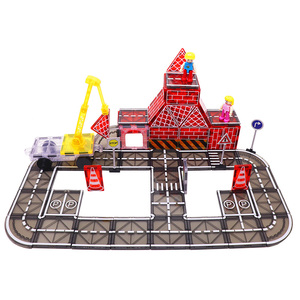 Wellbbplay 88Pcs Mới Nhất OEM/ODM Trẻ Em Giáo Dục Đồ Chơi Thành Phố Giao Thông Đường Chủ Đề Từ Gạch Xây Dựng Khối Thiết Lập Tạo Ra Cuộc Đua - Product Image 1