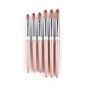 Professional Luxury Metal Handle 100% Kolinsky Sable Acrylic Nail <b>Brush</b> Crimped Ferrule Carved Uv Gel Nail Art <b>Brush</b> Tools - Product Image 1