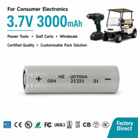Sel Baterai Lithium-ion Berkualitas Tinggi 3000mAh dengan Pengosongan Daya Tinggi Ramah Lingkungan untuk Peralatan Listrik, Motor Mobil Golf