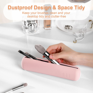 Portable Anti-chute Magnétique Silicone Maquillage Brosse Sac Forme Carrée Organisateur <span class=keywords><strong>De</strong></span> Voyage pour Outils Cosmétiques - Product Image 6