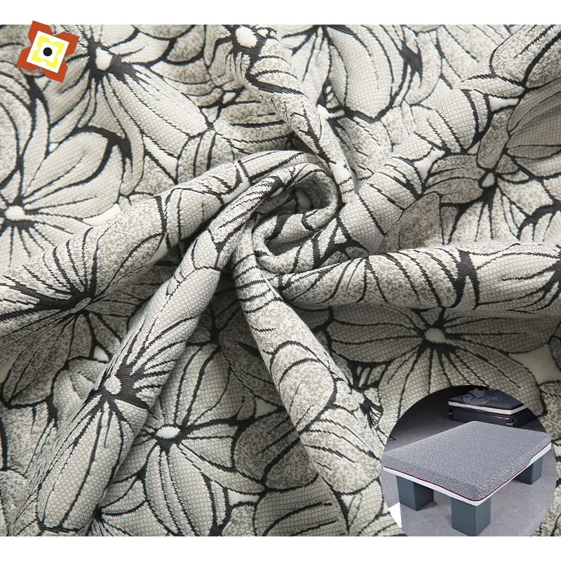 100%polyester jacquard fabric breathable mattress fabric manufacturers quilted knitted fabric for mattress