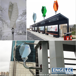 Generador VAWT maglev de 400W, 2 unidades, cuchillas flexibles, turbina eólica con forma de árbol, 12/24V - Product Image 3