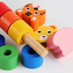 Ensemble de jouets éducatifs mignons animaux blocs tour lancer boucle corde anneau lancer <span class=keywords><strong>jeu</strong></span> - Product Image 4