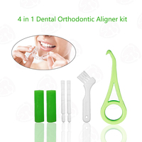 Kit d'outils de retrait d'aligneurs 4-en-1 avec gommes à mâcher, pour appareils dentaires et gouttières, multi-usages, pour le blanchiment des dents