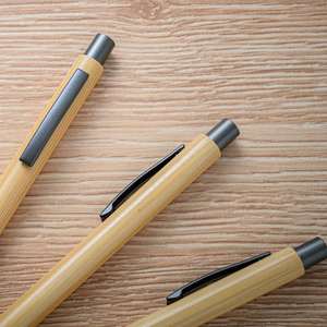 Gun Gray Accessories ECO Bamboo Ballpoint <b>Pen</b> Creative Press Wood with Laser logo Customized Advertising Wholesale GiftCreative - Product Image 3