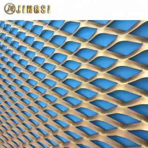 Trang trí nội thất Bảng điều khiển mở rộng kim loại nhôm lưới lỗ mạ kẽm mở rộng lưới kim loại mở rộng fenc kim loại nhôm mặt tiền - Product Image 4