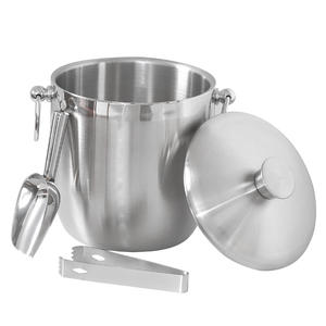 3L Durable <b>Portable</b> Double-Wall Insulated Stainless Steel Ice Bucket with Lid Tong Strainer for <b>Bar</b> KTV Parties - Product Image 6